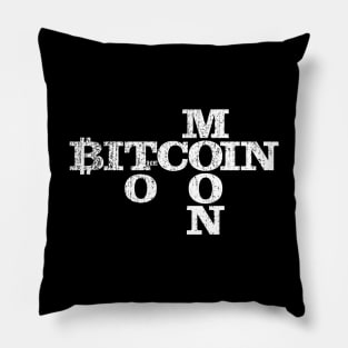 bitcoin to the moon funny crypto quote gift crossword puzzle style Pillow