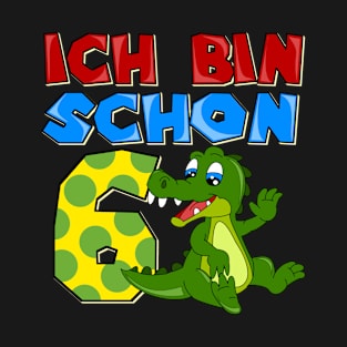 Ich bin schon 6 Krokodil / Dino Geschenk T-Shirt