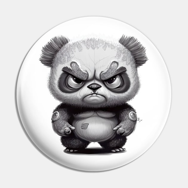 Panda Cute Adorable Humorous Illustration Pin by Cubebox