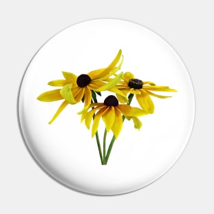 Black Eyed Susans With Curly Petals Pin