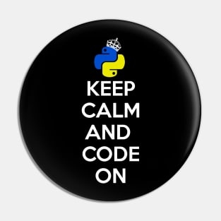 Keep Calm And Code on Pin