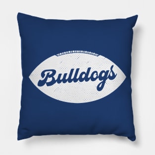 Retro Bulldogs Football Pillow