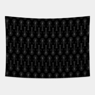 Goth Ankh Pattern Tapestry