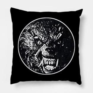 AMERICAN WEREWOLF IN LONDON (Circle Black and White) Pillow