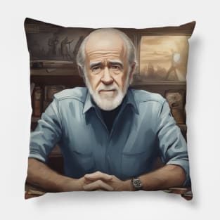 Serious George Carlin Art Pillow