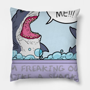 SHARK IN THE BATH Pillow