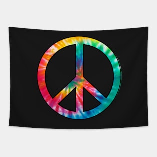 Tie - Dye Peace Sign Tapestry