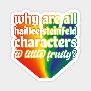Hailee Steinfeld Gay Flag Fruity Characters Magnet