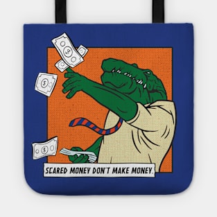 Scared Money Don't Make Money // Florida Blue & Orange Comic Tote