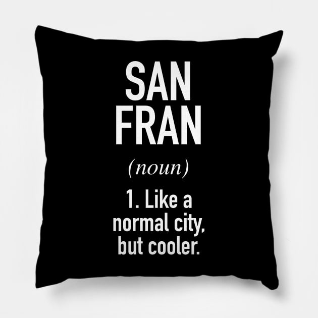 San Francisco American City - USA Cities Pillow by Buster Piper