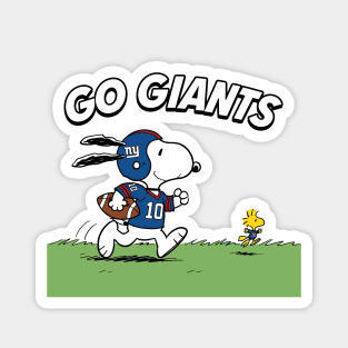 Go Giants – Snoopy & Woodstock Football Magnet