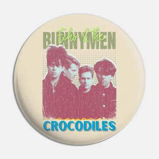 Echo And The Bunnymen Vintage 1980 // Crocodiles Original Fan Design Artwork Pin