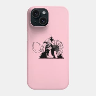 Woman with elephant skull Phone Case
