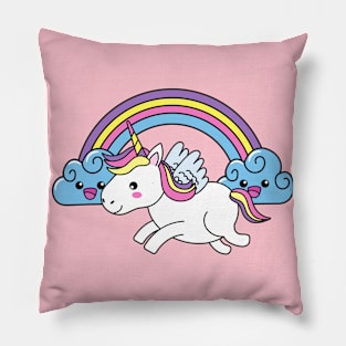 Unicorn rainbow Pillow