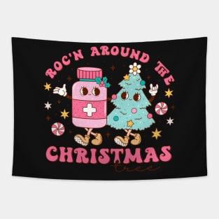 roc'n around the christmas tree Tapestry