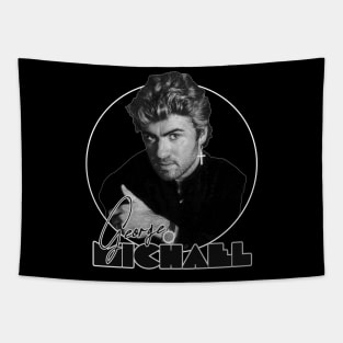 Retro George Michael 80s Icon Tribute Tapestry