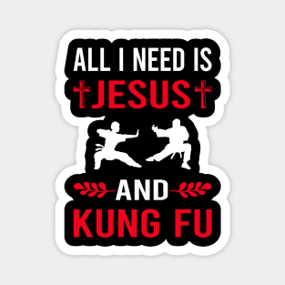 I Need Jesus And Kung Fu Magnet