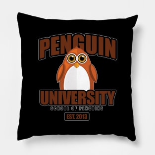 Penguin University - Brown Pillow