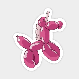 A light and dark pink unicorn balloon Magnet