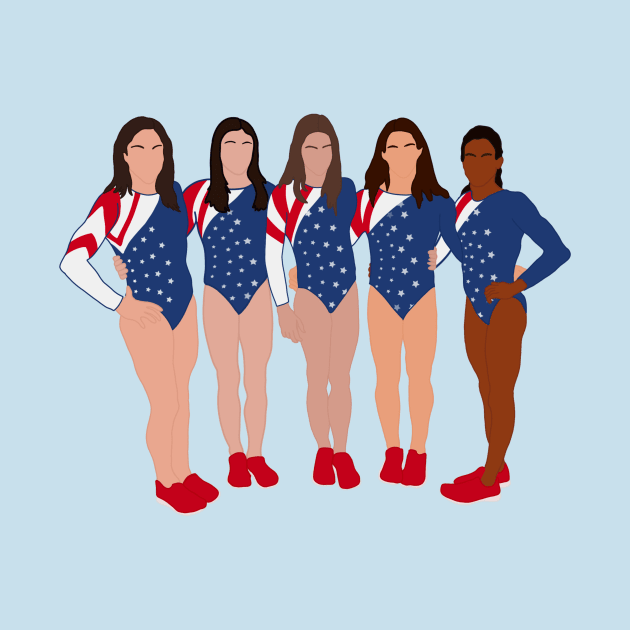 2012 Women’s Gymnastics Fierce Five by GrellenDraws