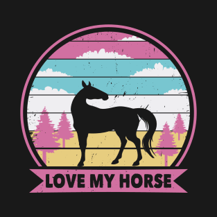 Love my horse retro T-Shirt