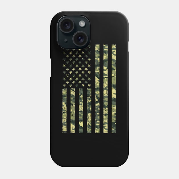 Camo American Flag Usa Camouflage Patriotic American Flag Phone Case by lam-san-dan