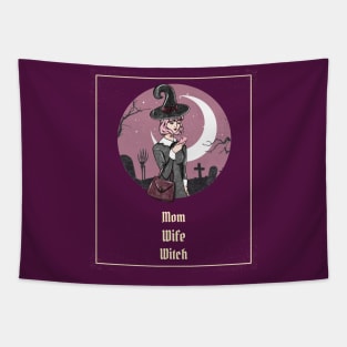 Mon Wife Witch | Halloween 2023 Mom Gift Tapestry