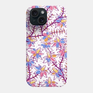 Colored Flower Pattern Phone Case