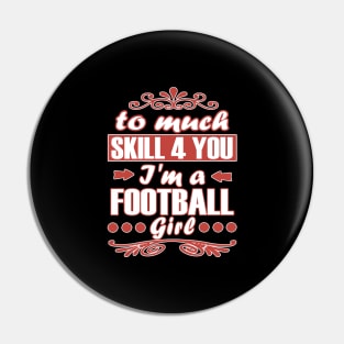 American Football Girls Touchdown Player Pin