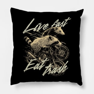 Live Fast Eat Trash Pillow