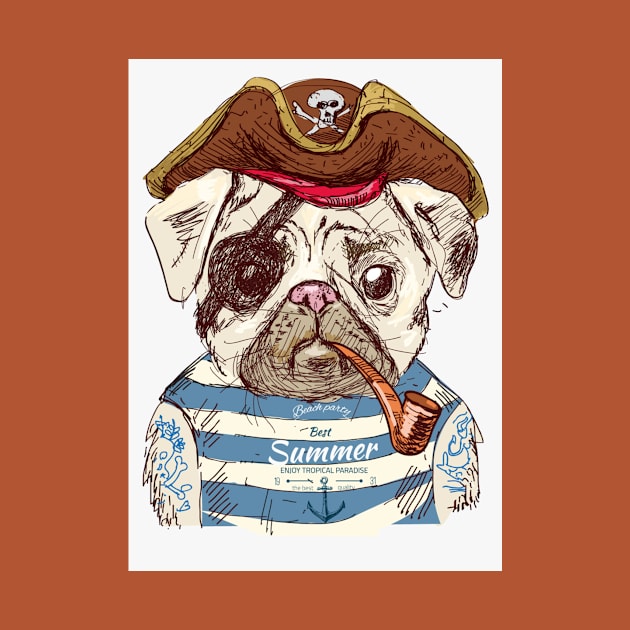 Pirate Pug! by HELLINISMOS