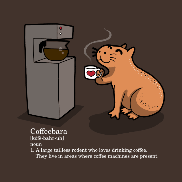 Coffeebara Cute Coffee Lover Capybara Gift For Capybara And Coffee Lovers by Originals By Boggs