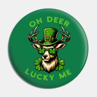 Lucky Charm Deer - St. Patrick's Day Festive Tee Pin