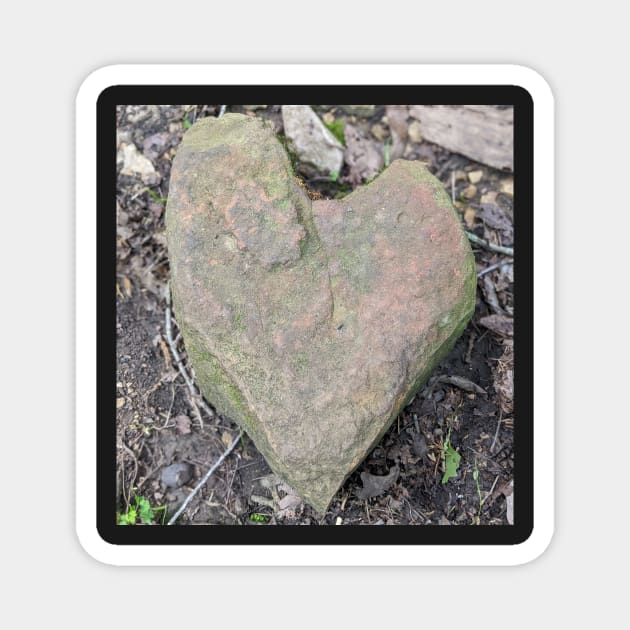 Heart Rock Magnet by AustaArt