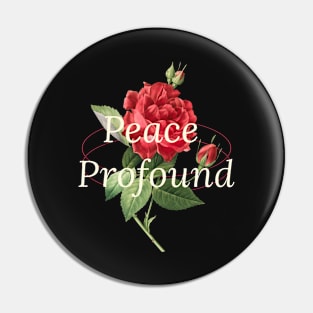 Peace Profound Rosicrucian Rose Pin