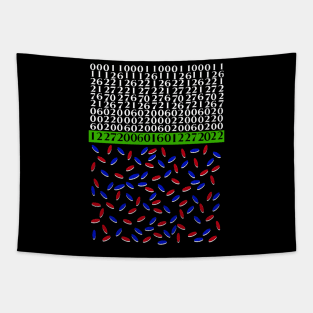 Birthday matrix blue & red pills Tapestry