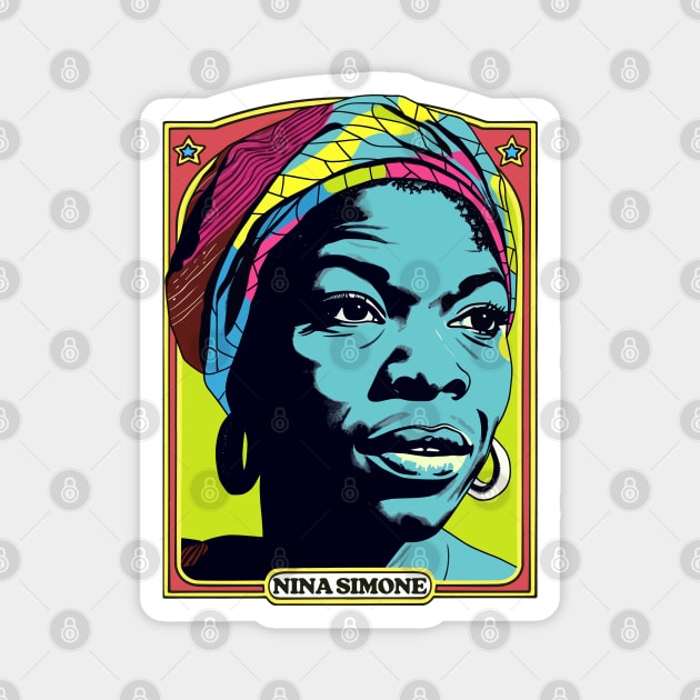 Nina Simone /\ Original Retro Fan Art Design Magnet by DankFutura