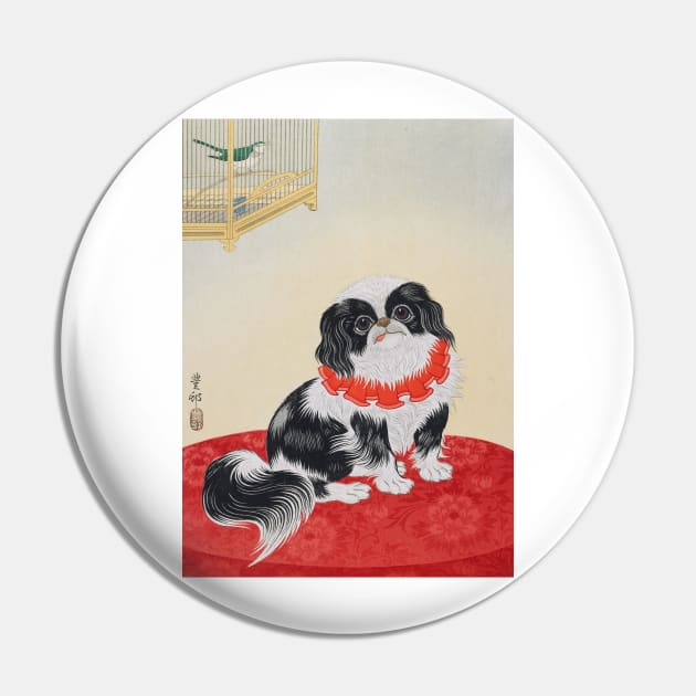 Japanese Chin by Ohara Koson Pin by topower