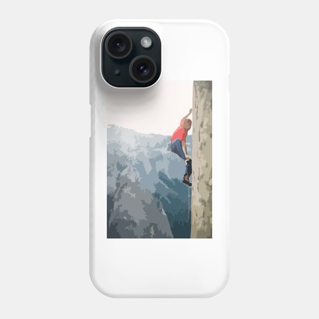 Tommy Caldwell Painting Phone Case by gktb