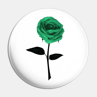 Green Rose / Light Clothes Pin