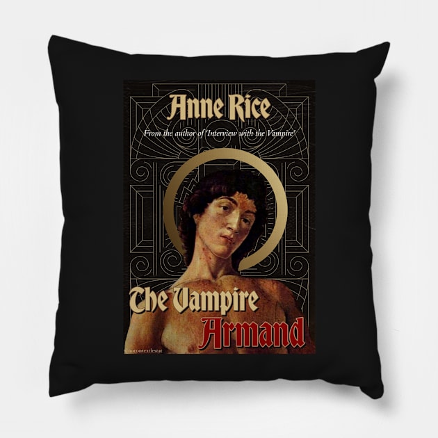 The Vampire Armand - Botticelli Book Cover Pillow by nocontextlestat