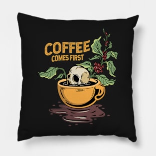 Coffee till dead Pillow