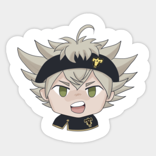 asta chibi asta black clover sticker teepublic