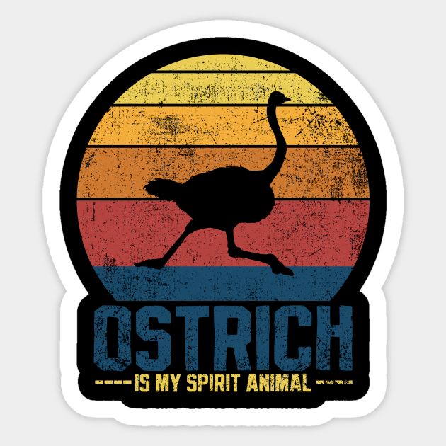Ostrich Flightless Bird Spirit Animal Vintage - Ostrich - Sticker | TeePublic Ostrich Flightless Bird Spirit Animal Vintage - Ostrich - Sticker | TeePublic