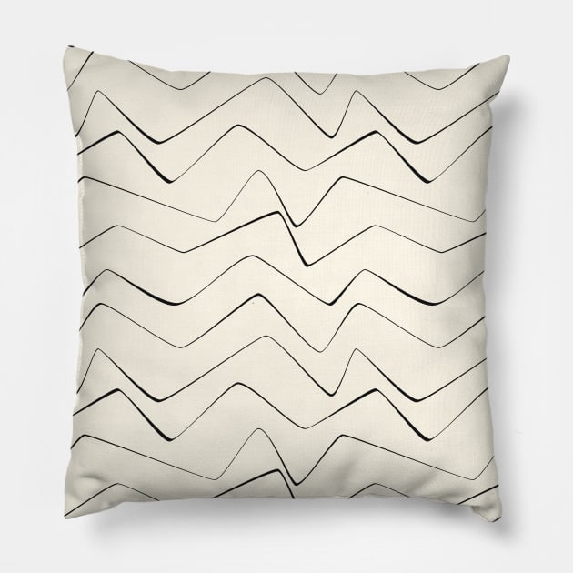 Minimal lines abstract stripes pattern Pillow by vectalex