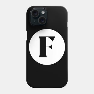 F (Letter Initial Monogram) Phone Case