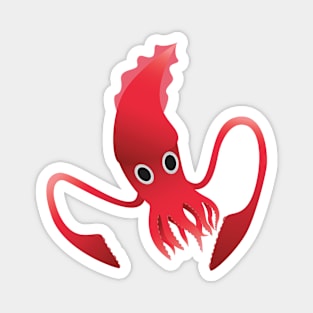 Little Red Squid Magnet