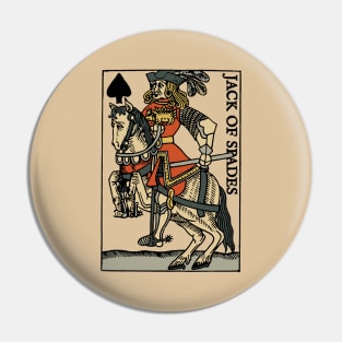 Antique Character of Playing Cards Jack of Spades Pin