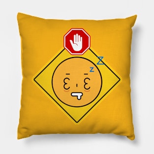 Alert Warning Facial Emoji Expressions #23 Pillow