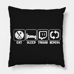 EAT SLEEP TWITCH REPEAT Pillow